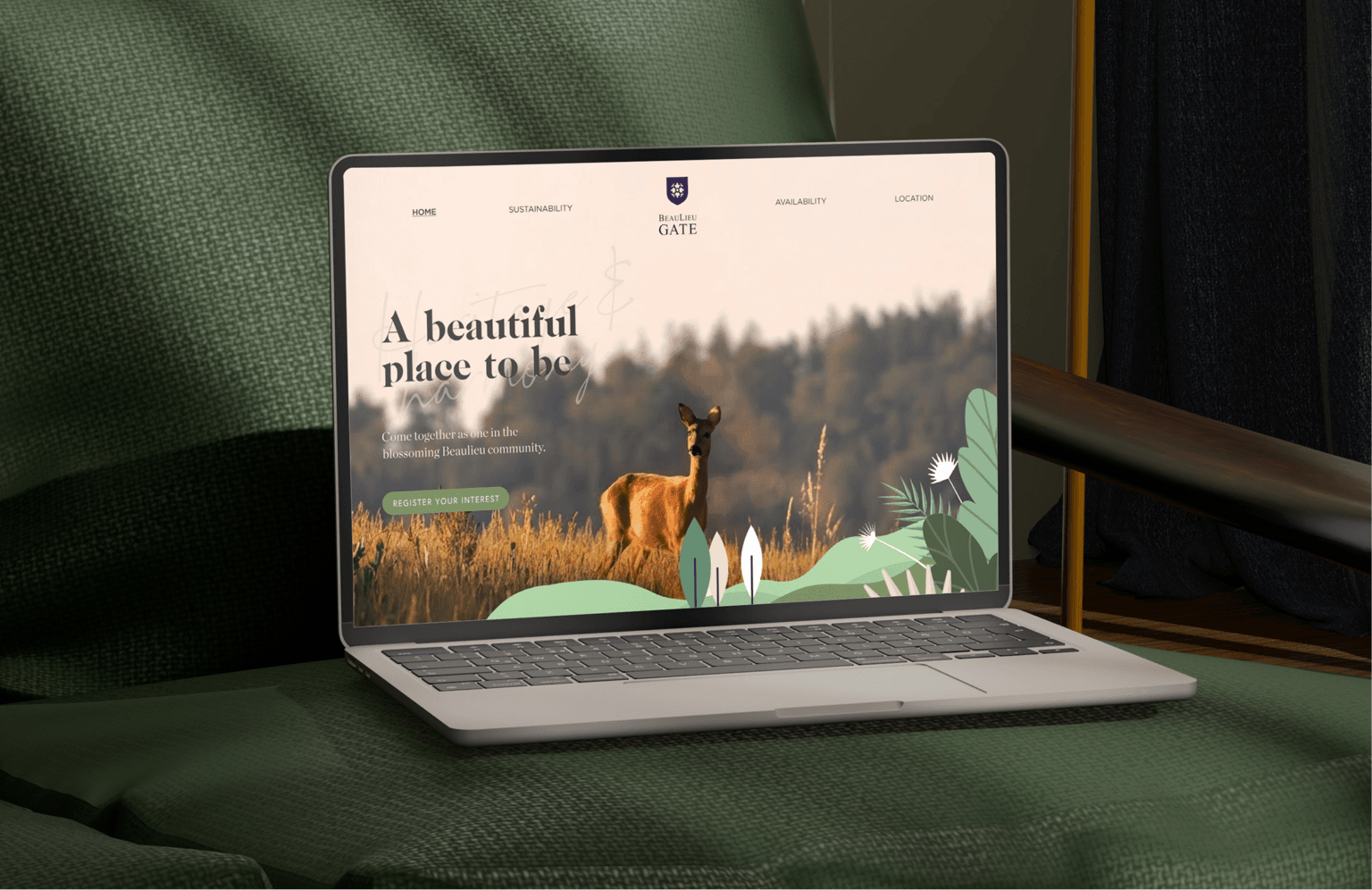 Landing page design for Beaulieu Gate by We Are Fred.