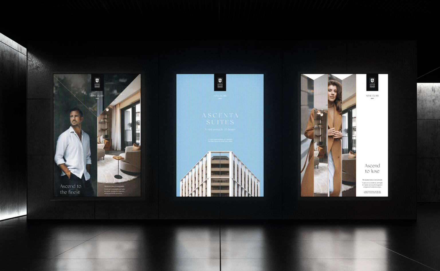 Digital screen advertisement for Ascenta, London Square by We Are Fred