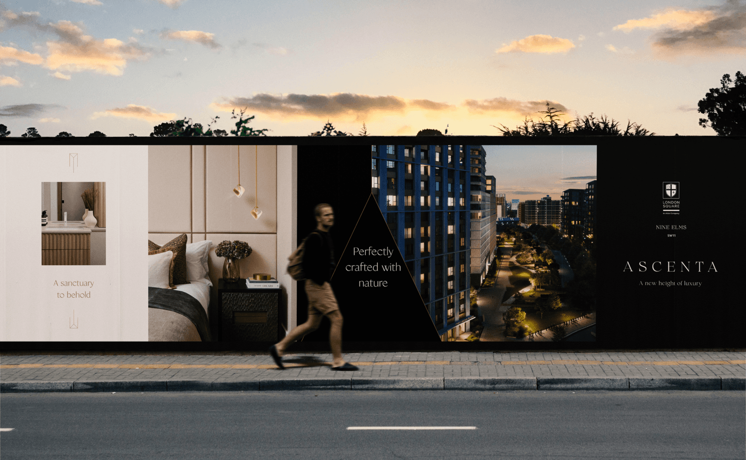 Hoarding design for Ascenta, London Square by We Are Fred