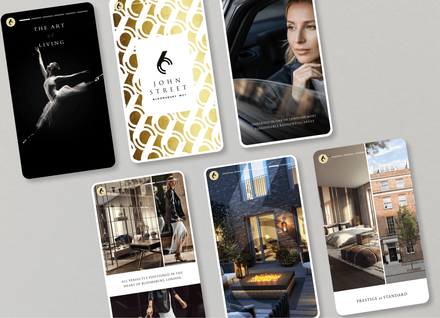 Brand identity design for 6 John Street