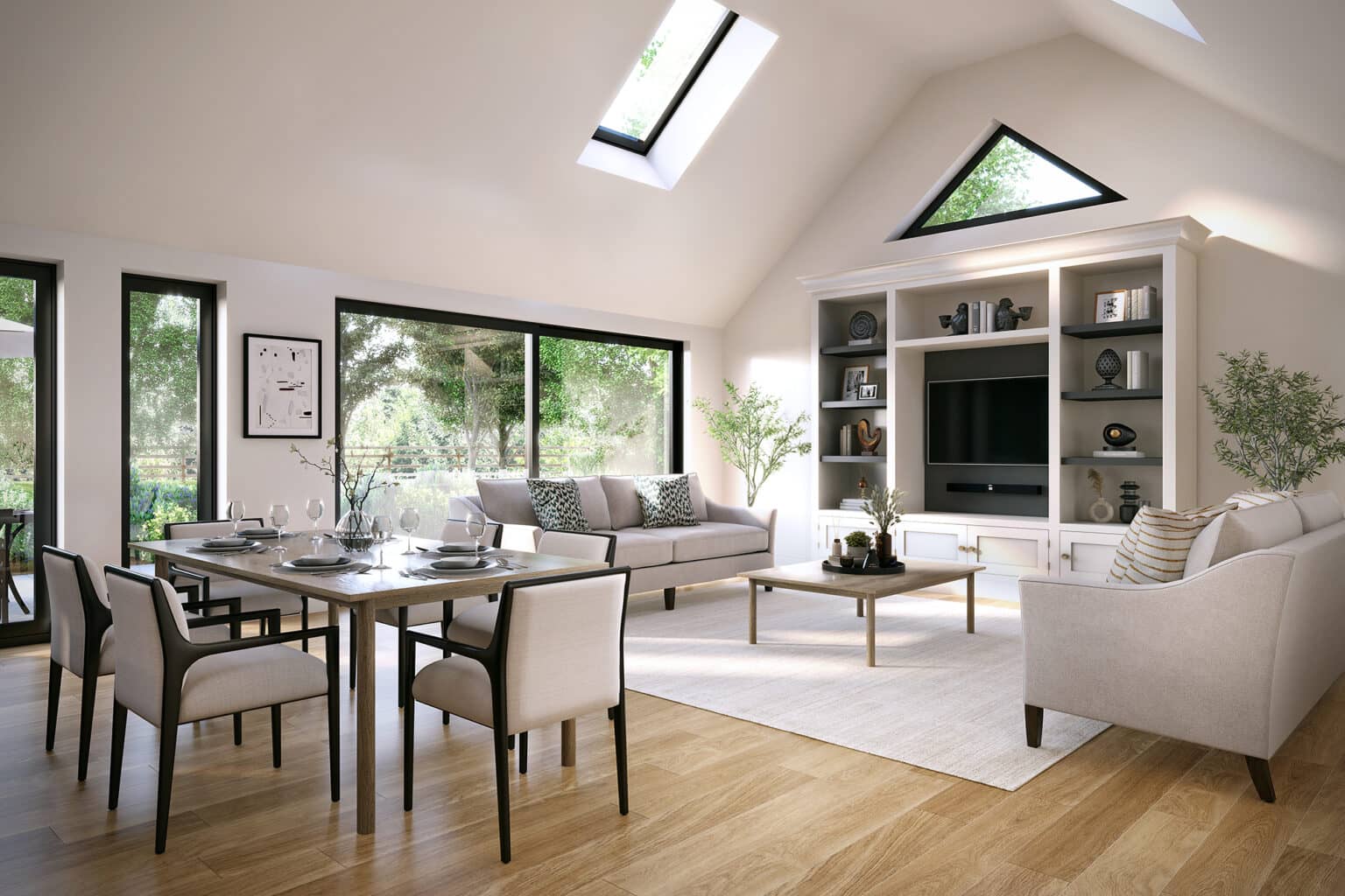 Interior CGI visualisation of a contemporary home
